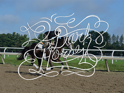 The Dark Horse chalk design hand drawn hand lettered horse james mcdonough lettering race saratoga type typesprint typography