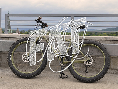Fat City bike chalk design fat bike hand drawn hand lettered jamesmcdonough lettering surly type typesprint typography