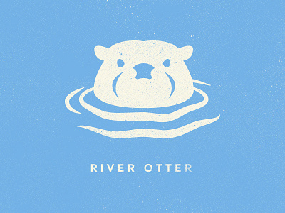 Otter Icon animal design icon illustration james mcdonough otter river otter texture vector