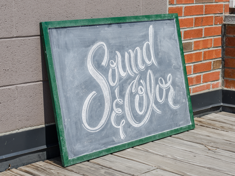 Sound & Color james mcdonough sketch chalk hand lettered lettering typography type typesprint