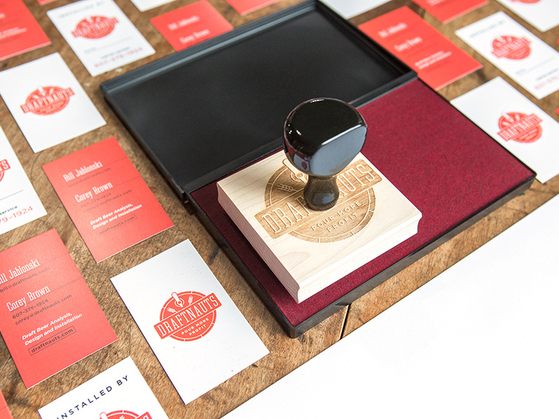 Draftnauts Brand rustic beer design awp james mcdonough business card stamp logo identity brand draftnauts