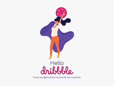 Hello Dribbble design dribbble invitation dribbble invite flat design flat illustration graphic design illustration invitation invite ui vector