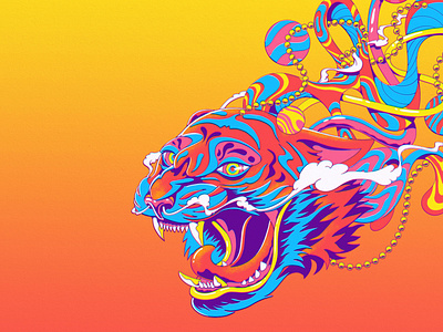Big Cat Energy cat drawing illustration illustrator shapes tiger