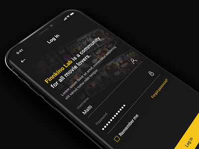 Movie App Concept cinema concept dark ios login mobile app mobile design mobile ui movie movie app theatre ui uiux ux