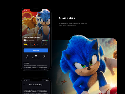 Animus Cinema App Case Study app app design cinema cinema app dark mobile movie movie app ui ux