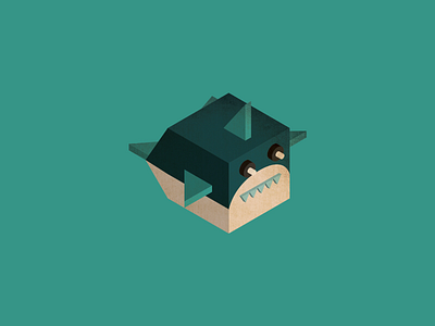 Collection of animals: shark animals design flat isometric perspective shark zoo