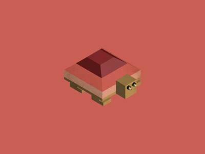 Collection of animals: turtle animals design flat isometric perspective turtle zoo