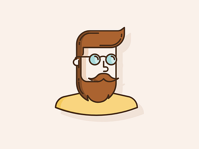 Hipster (version #1) design festival flat guy hipster illustration men