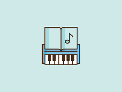 Classic music classic design flat icon line music piano