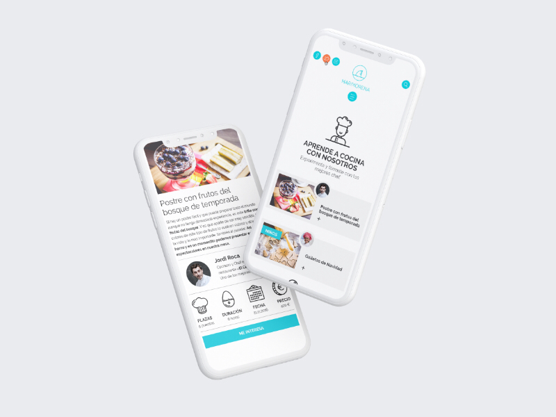 Marimorena’s site web ux animation ux ui site icon home food design