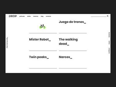 DROP - That’s the hero site animation design interview movie portal report serie site sketch ui ux video web