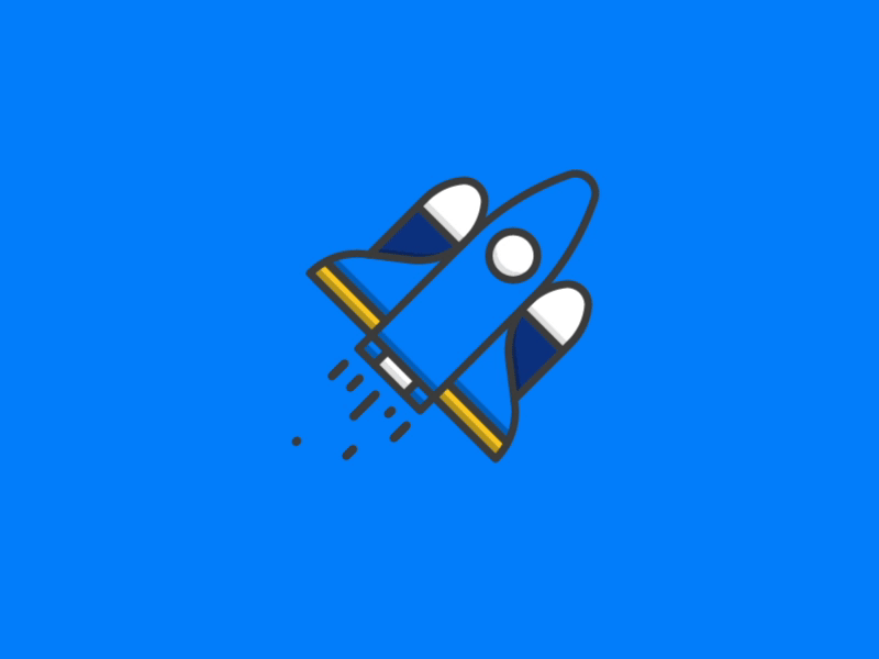 Collection of gif: Rocket aftereffects animation design flat icon illustration line motiongraphics rocket ship vector
