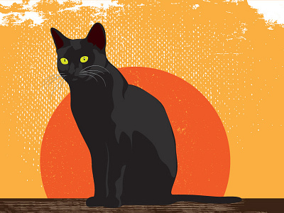 Black Cat adobe illustrator illustrator texture vector