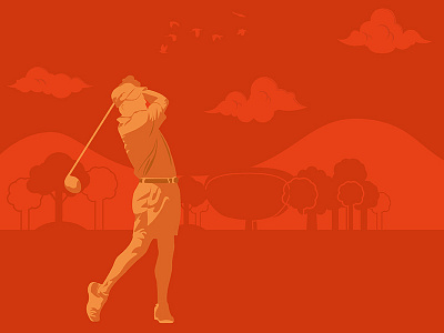 Golfer golf illustrator vector vector art