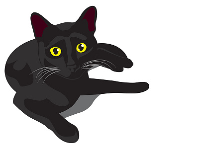 Black Cat 2 adobe illustrator cat illustrator vector