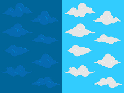 Stylized Clouds cloud clouds illustrator original stylized vector