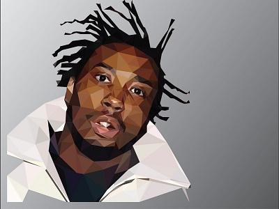 Ol Dirty Bastart - Low-Poly adobe illustrator big baby jesus illustrator low poly odb ol dirty bastard vector wutang