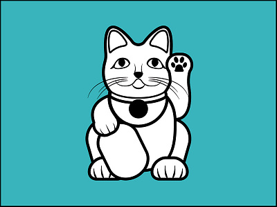 Lucky Cat fortune cat illustrator lucky cat maneki neko vector