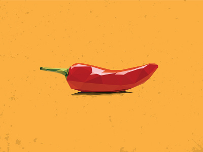 Chili Pepper Low-Poly adobe illustrator food illustrator low poly polygon polygonal triangles vector