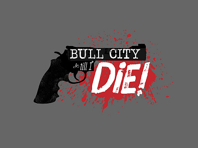 Bull City till I DIE! bull city durham illustrator nc north carolina skyline texture typography vector vintage