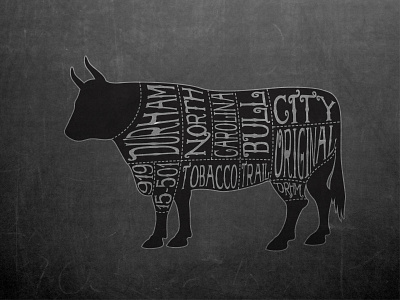 Bull City Chalkboard adobe illustrator bull city durham illustrator nc north carolina vector