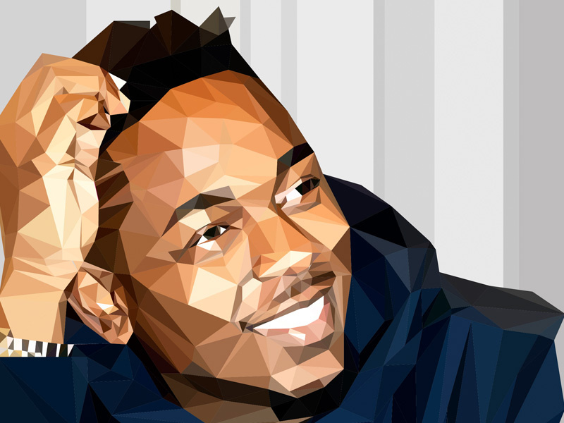 Kendrick Lamar - Low-Poly low poly tde adobe illustrator illustrator vector kdot kendrick lamar