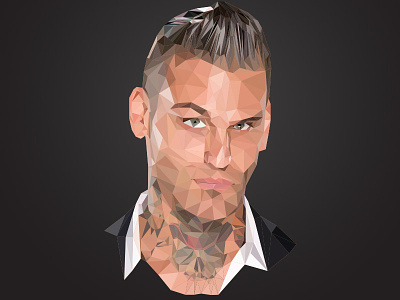 Corey Graves announcer corey graves low poly low-poly vector wwe