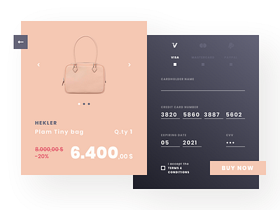 DailyUI 002 • Credit card checkout • Version A