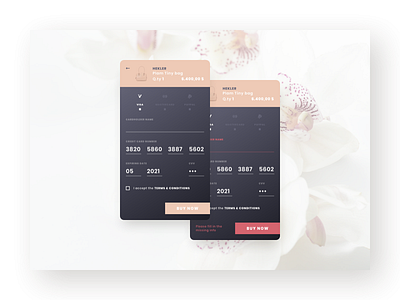 DailyUI 002 • Credit card checkout • Mobile Version