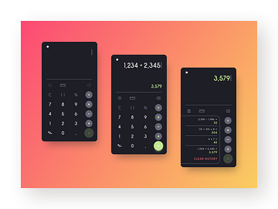 DailyUI 004 • Calculator • Version B 004 calculator challenge dailyui ui