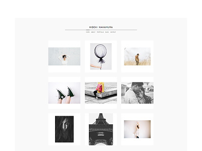 Nakamura WordPress Theme clean minimal photographer photography portfolio white space wordpress theme