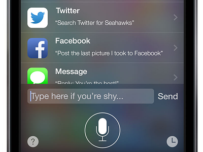 Siri Text and History Concept ai concept interface ios 7 iphone mobile siri ui ux