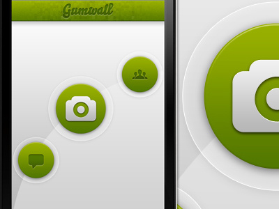 App UI Idea interface light iphone app ui ux retina experiment photo camera concept mobile ios green