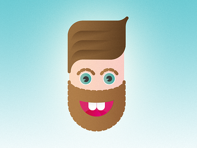 Self Portrait beard brown cartoon character hair illustrator me portrait self portrait smile vector