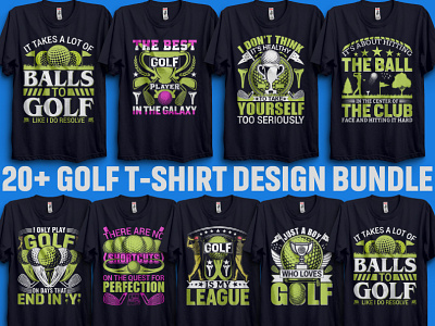 20+ Golf T-Shirt Design Bundle adventure apparel art t shirt design bow hunting t shirt custom design golf golfer golfing golflife golfstagram illustration logo retro typography vintage