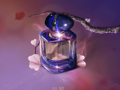 MY WAY Perfume - Giorgio Armani. advertising agency branding design editing graphic design image manipulation perfume photoshop propaganda retouch