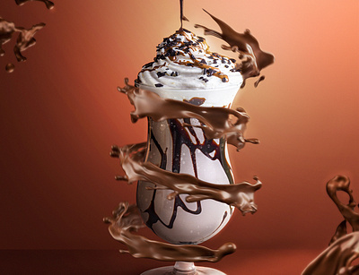 Chocolate Milkshake advertising agency design editing food manipulation photography