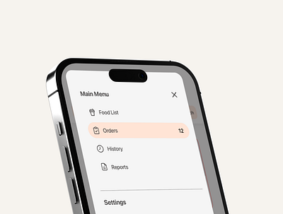 POS App Navigation Material Design 3.0 app clean design drawer drink figma food material material design minimalist mobile pos restaurant startup ui uiux