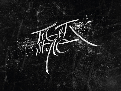 TIGER STYLE black3angle calligraphy hahdlettering lettering typo typography каллиграфия леттеринг