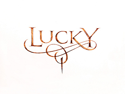 LUCKY black3angle calligraphy hahdlettering lettering typo typography каллиграфия леттеринг