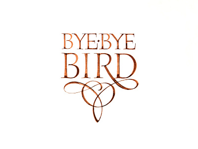 Bye Bye Bird black3angle calligraphy hahdlettering lettering typo typography каллиграфия леттеринг