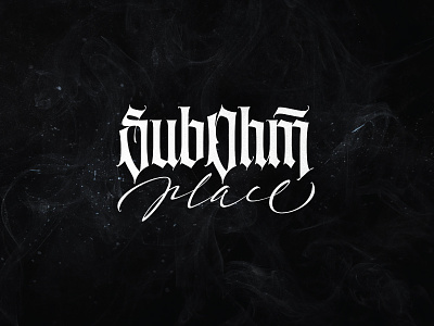 Sub Ohm Place black3angle calligraphy gothic hahdlettering lettering logo logotype typo typography каллиграфия леттеринг
