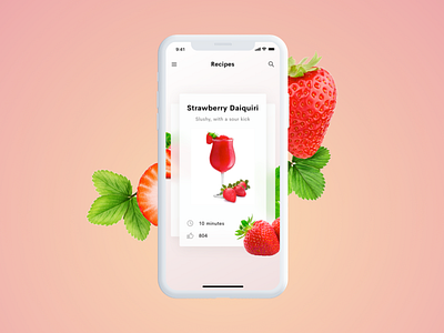 Cocktail app – Strawberry Daiquiri