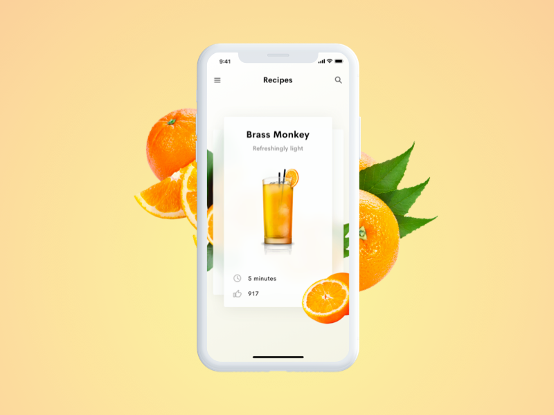 Cocktail app – Brass Monkey by Andrija Prelec on Dribbble