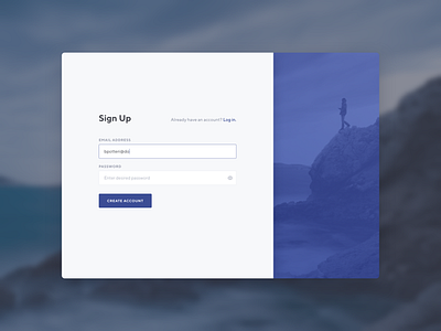 Sign Up – Daily UI Challenge #001 create account daily 100 daily 100 challenge dailyui dailyui 001 log in sign up web sign up