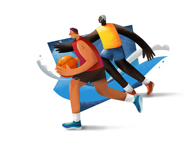 basketball time ball basketball basketball game blue branding character color design digital painting dribbble dribble game illustration illustrator orange procreat samirahojabri shoe vector wilson