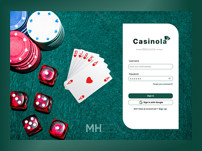 Log in page - casino