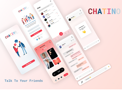 Chatino Messaging App app design graphic design illustration logo typography ui ux