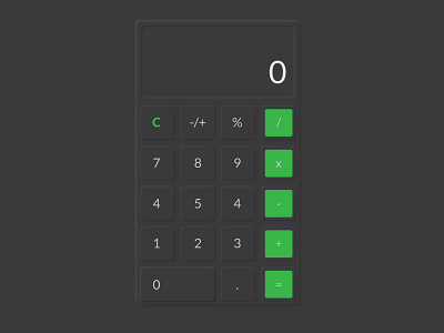 UI Daily004: Standard Calculator design typography vector