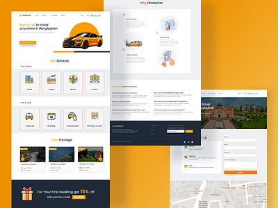 Car Renting Website design product design ui ux webisite